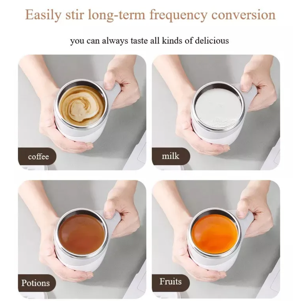 SwirlCup™ Magnetic Self-Stirring Mug NestWell