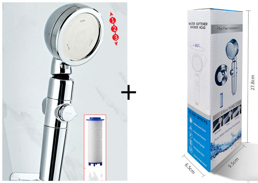 RainRevive™ 3-Mode High-Pressure Filtered Shower Head NestWell