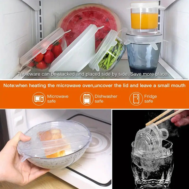 SnugSeal™ Silicone Stretch Lids (6-Piece Set) NestWell