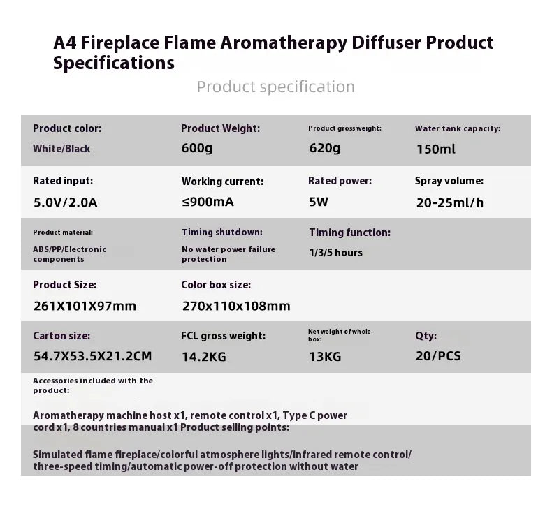 EmberMist™ Flame Aromatherapy Essential Oil Diffuser NestWell