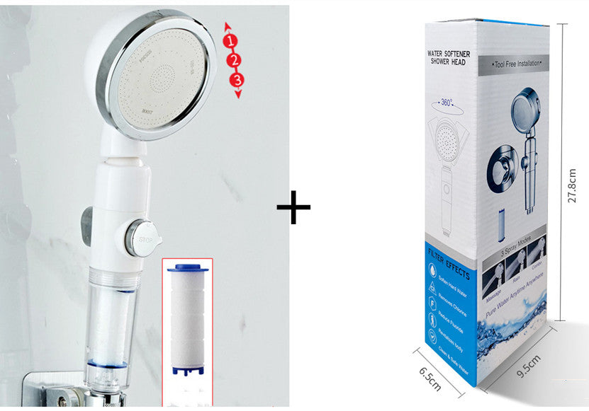 RainRevive™ 3-Mode High-Pressure Filtered Shower Head NestWell