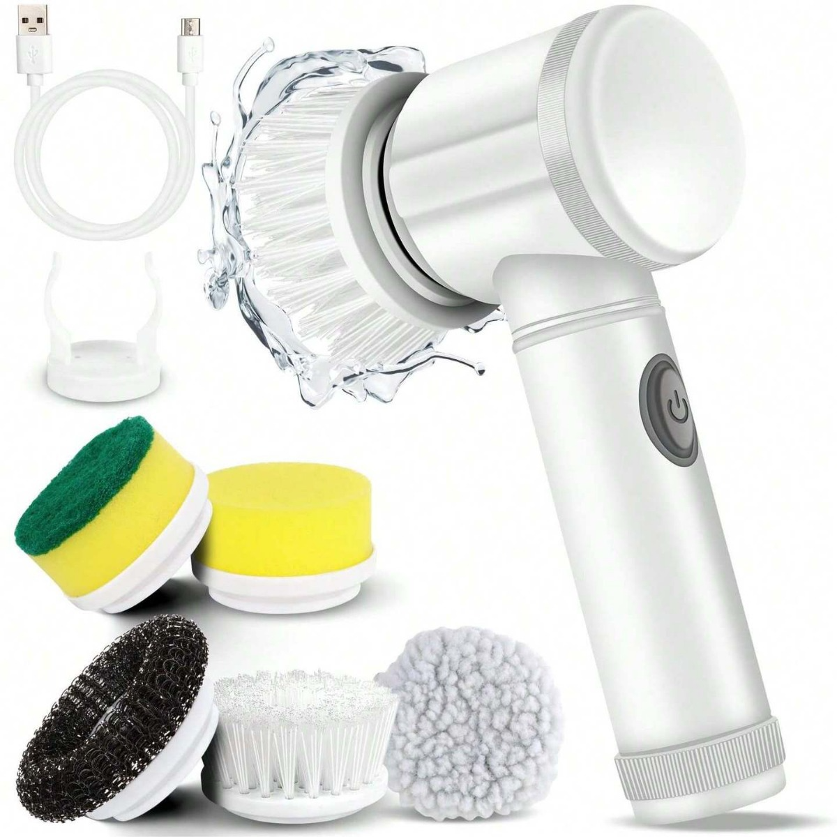 ScrubPro™ 5-in-1 Cordless Electric Spin Scrubber NestWell