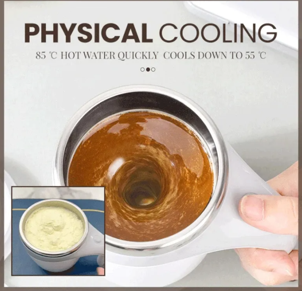 SwirlCup™ Magnetic Self-Stirring Mug NestWell