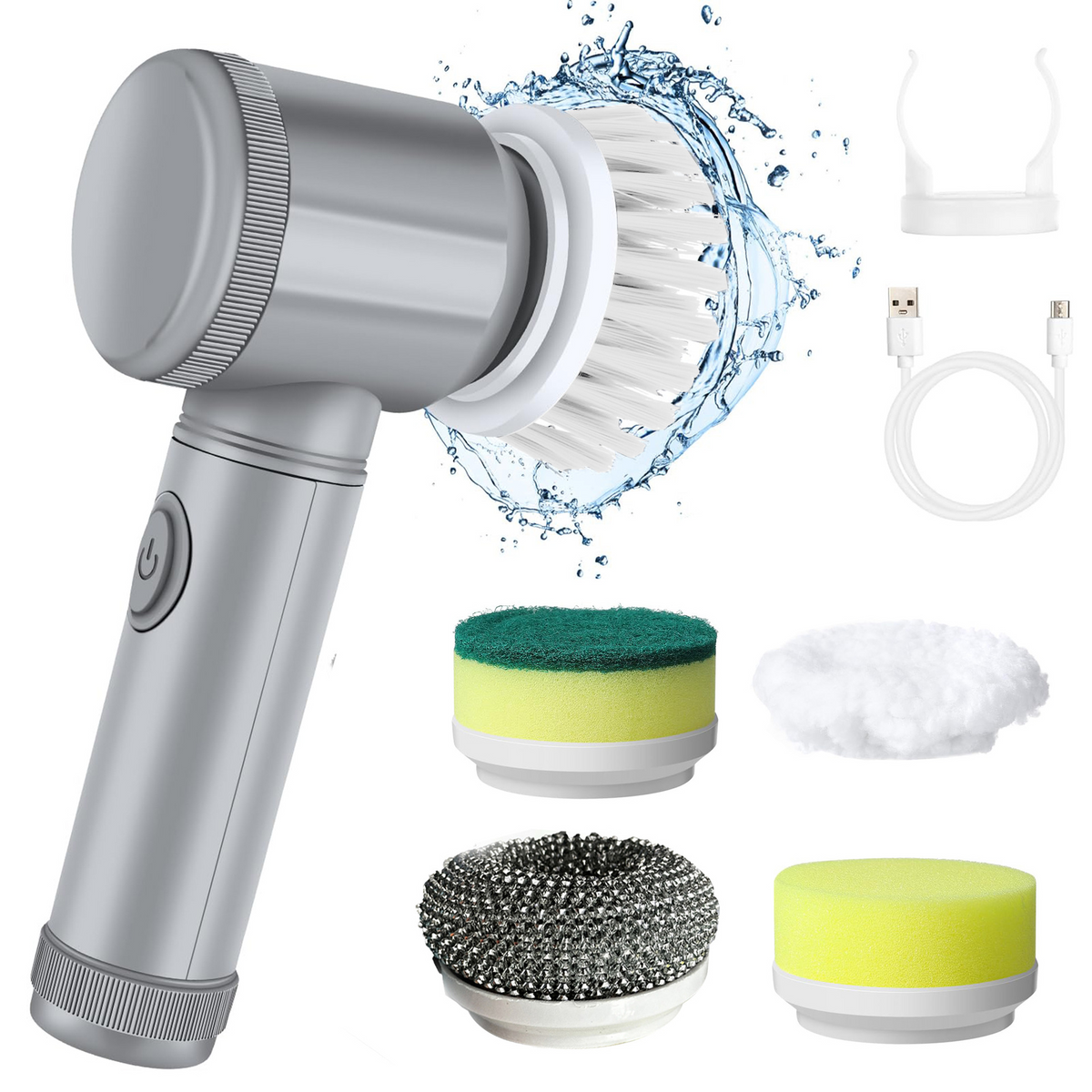 ScrubPro™ 5-in-1 Cordless Electric Spin Scrubber NestWell