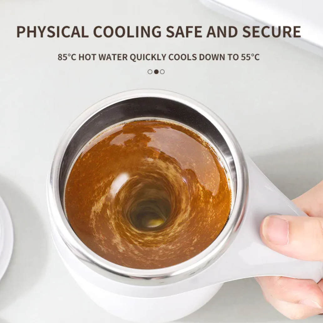 SwirlCup™ Magnetic Self-Stirring Mug NestWell